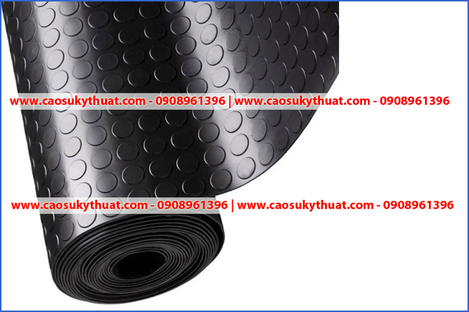 Thảm cao su lót sàn chống trơn trượt dạng vân tròn